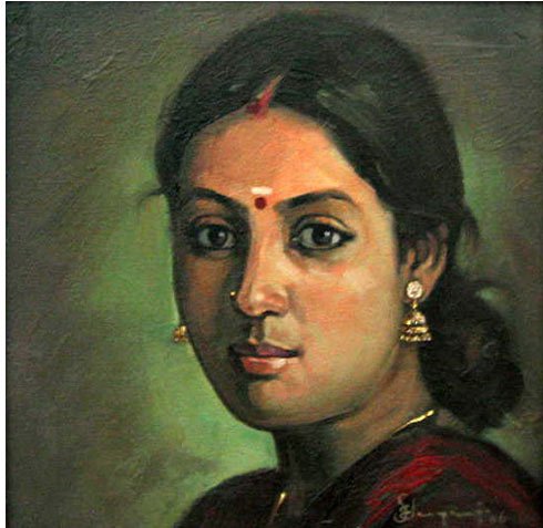 Paintings of rural indian women   Oil painting (16)